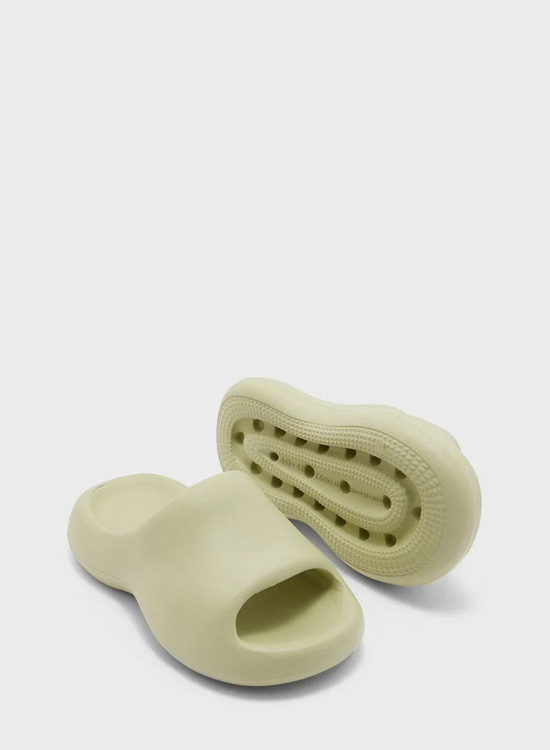 Ginger Chunky Casual Slides