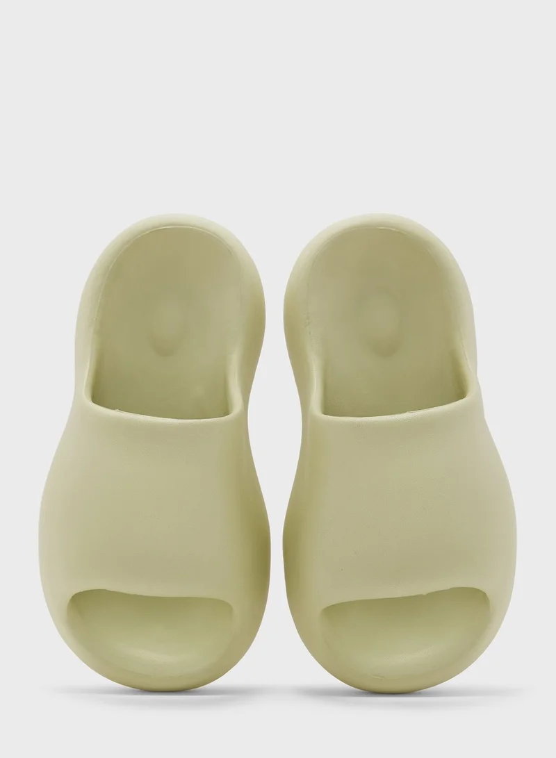 Ginger Chunky Casual Slides