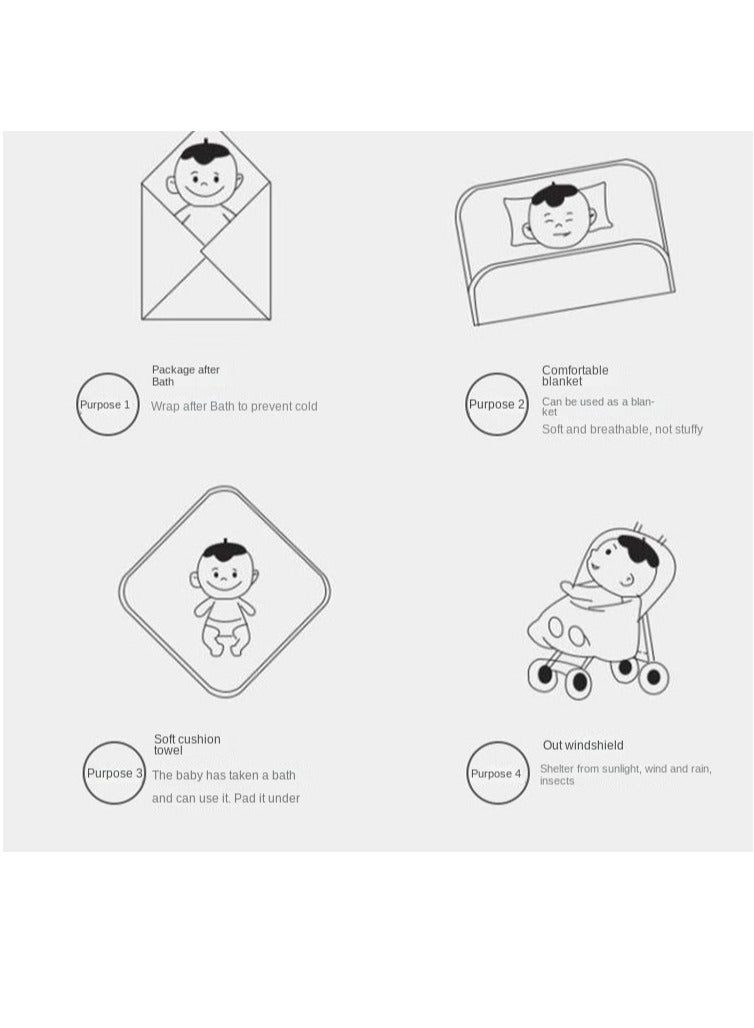 1-Piece Cartoon Brown EMonkey Baby Blanket - Image 5