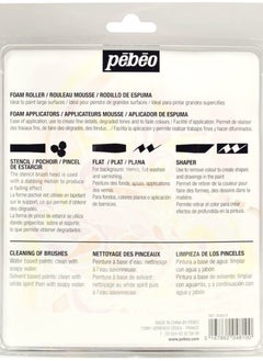 Pebeo Pebeo Set Of Application Tools Decoupage - Brush Stencil Foam Rollers Applicators  - Image 2