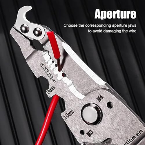 XBEY All in 1 Multifunction Stainless Steel Wire Stripper/Wire Crimping Tool, Wire Cutter, Wire Crimper, Cable Stripper, Wiring Tools and Multi-Function Hand Tool for Electrician (Needle Wire Cutter) - Image 4