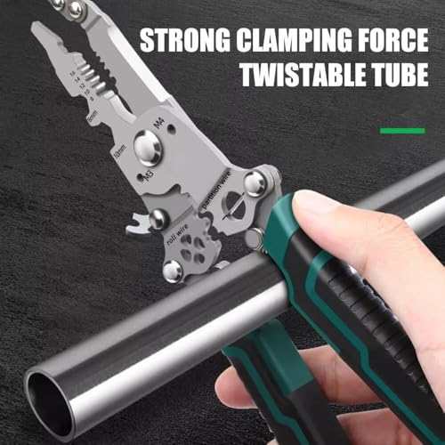 XBEY All in 1 Multifunction Stainless Steel Wire Stripper/Wire Crimping Tool, Wire Cutter, Wire Crimper, Cable Stripper, Wiring Tools and Multi-Function Hand Tool for Electrician (Needle Wire Cutter) - Image 2