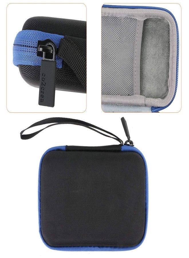 كو2كريا حقيبة سفر صلبة بديلة من co2CREA لوحدة التخزين الخارجية المحمولة WD My Passport Go Cobalt SSD بسعة 500 جيجابايت / 1 تيرابايت (حقيبة سوداء + سحاب أزرق) - Image 3