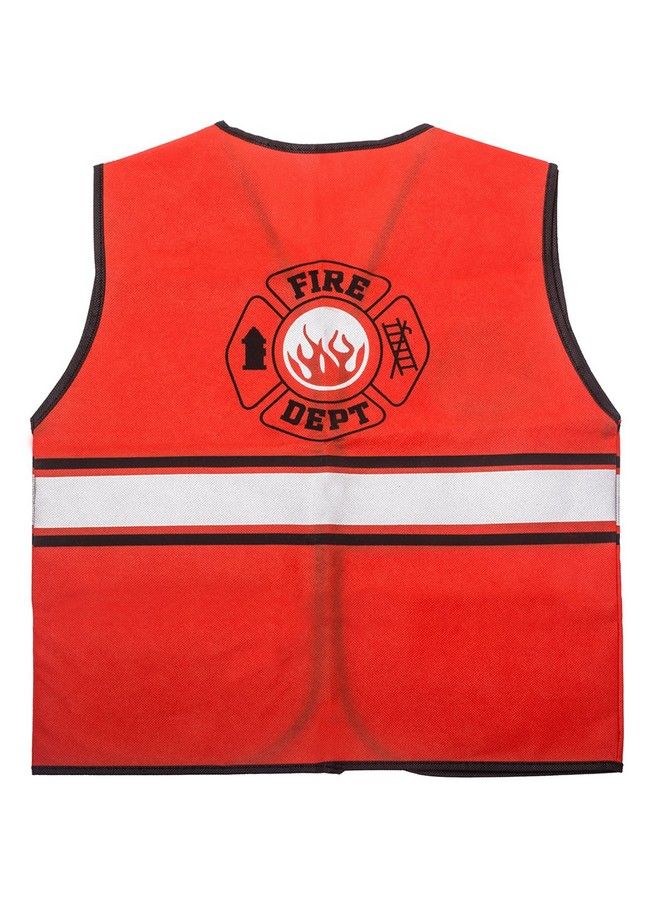 Tigerdoe Fireman Party Hats Firefighter Hats And Vests Fireman Themed Party Fireman Birthday Party Supplies (8 Fireman Hats & 8 Fireman Vests) Red - Image 4