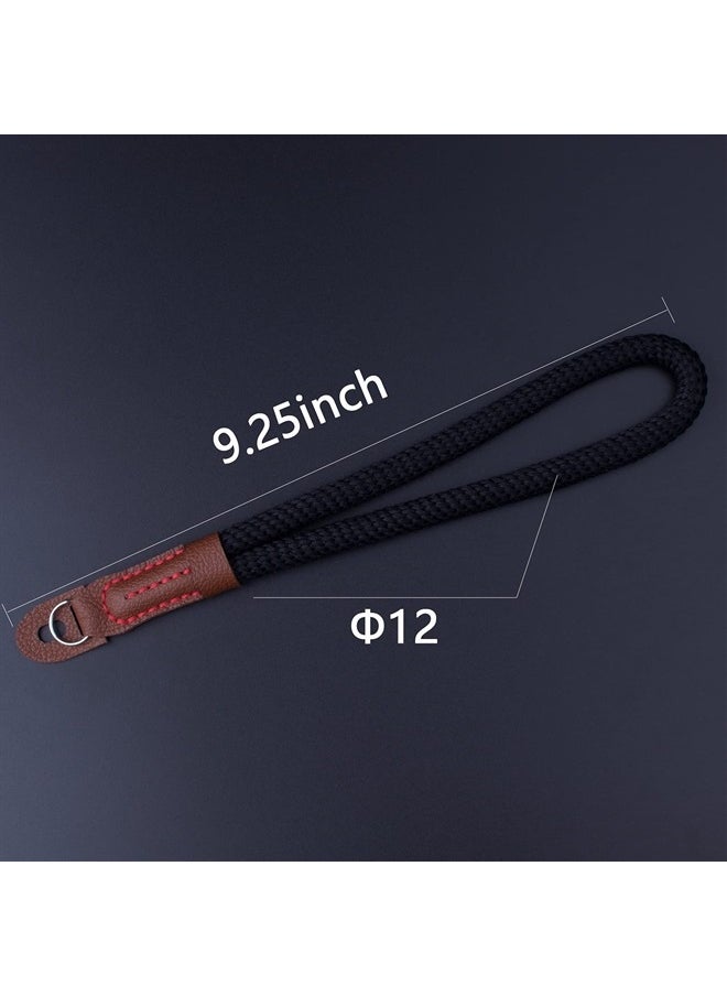 VKO - Black Camera Hand Wrist Strap Compatible with Fujifilm X-T30 X-T4 X-T3 X-T20 X-T2 X70 X-Pro2 X-E3 X30 XQ2 X100F A6100 A6600 A6400 A6000 A6300 A6500 RXIR II Cameras Adjustable Safety Strap - Image 1
