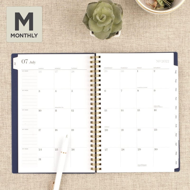 Cambridge 2022-2023 Planner, Weekly & Monthly Academic, 5-1/2" x 8-1/2", Small, WorkStyle Classic, Navy (1606-200A-58) - Image 3