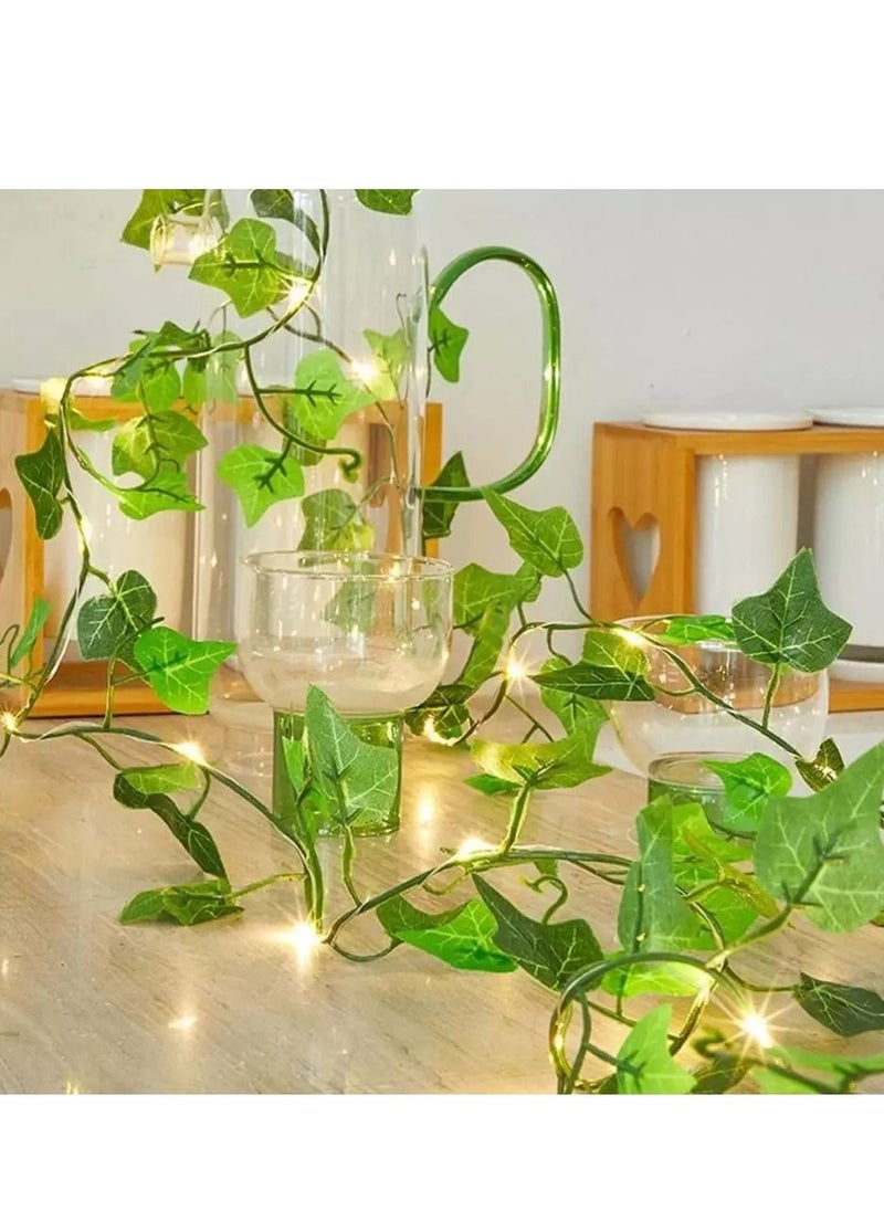 Cordova Artificial Leaf Plant Vine 100 LED String Light Hanging for Bedroom Wedding Party Wall Decor  - Image 5
