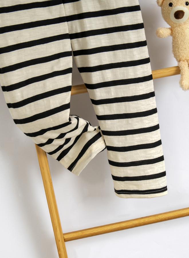 Take Two Boys Beige Cotton Bear T-Shirt and Pyjama Set - Image 4