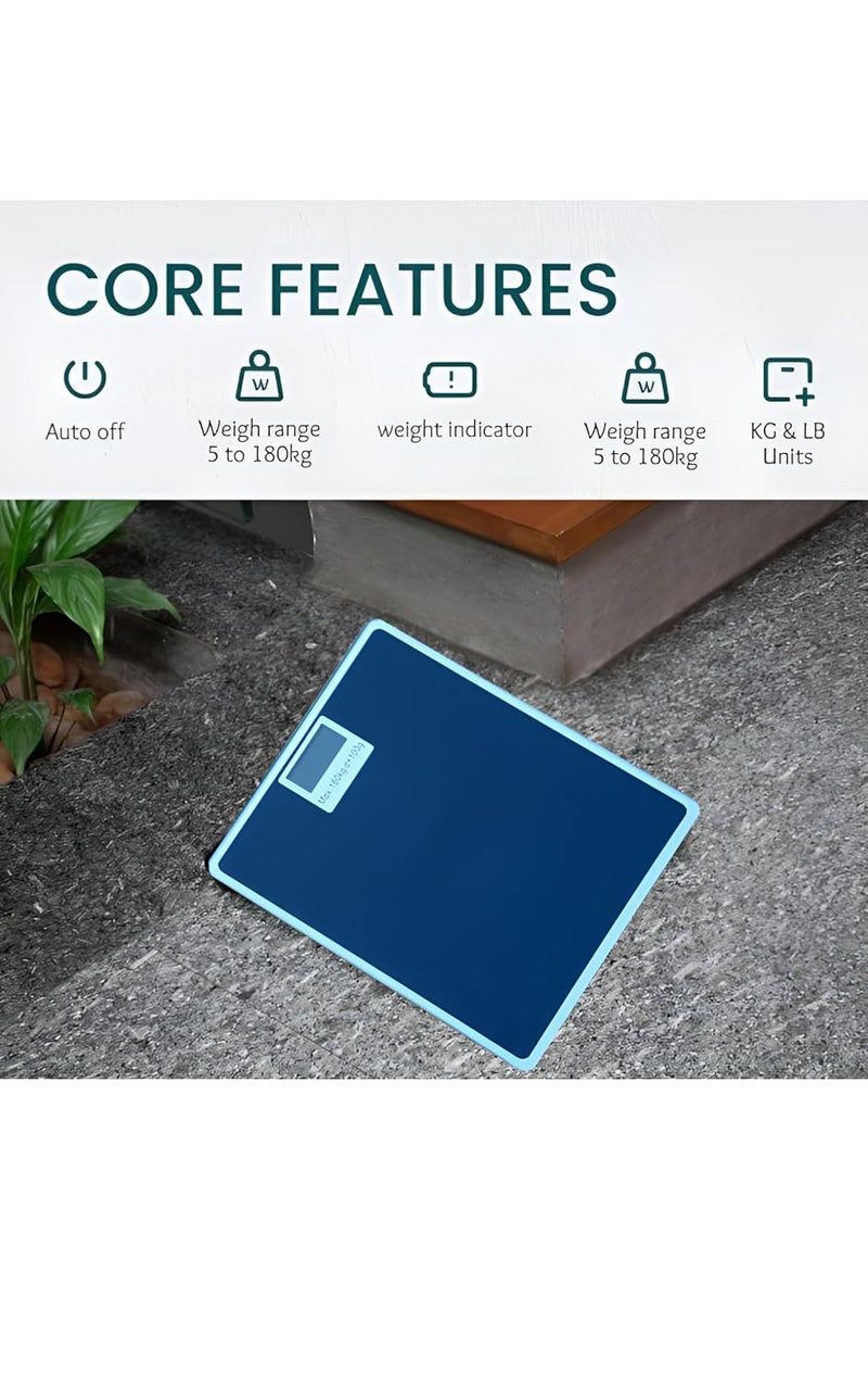 GRAMTECHNOLOGY ميزان وزن 180 كجم لجسم الإنسان، ميزان حمام شخصي لجهاز مراقبة الصحة، تقنية الخطوة (ميزان شخصي) - Image 2