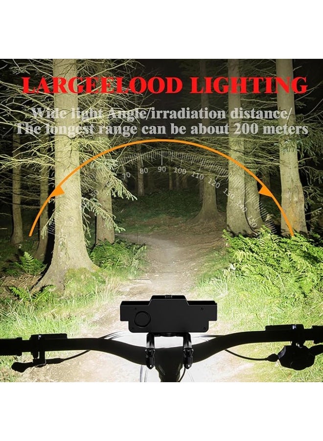 YSR VEF Rechargeable Waterproof Bicycle Headlight – With Horn & Taillight, 9 LED, 7 Modes, IPX5 - Image 3