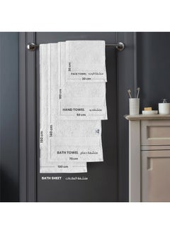 Rest Bath Towel Set Of 6 White Cotton Towel 70X140Cm , 47X55 Inch Luxury Hotel Towel Set Absorbent Durable Lightweight Washable Quick Dry Spa Quality Beach Family Bath Towel.  - Image 2