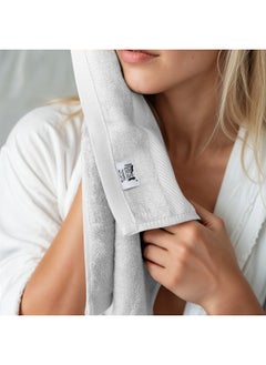 Rest Bath Towel Set Of 6 White Cotton Towel 70X140Cm , 47X55 Inch Luxury Hotel Towel Set Absorbent Durable Lightweight Washable Quick Dry Spa Quality Beach Family Bath Towel.  - Image 5