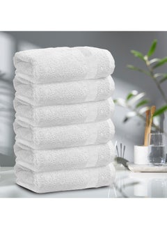 Rest Bath Towel Set Of 6 White Cotton Towel 70X140Cm , 47X55 Inch Luxury Hotel Towel Set Absorbent Durable Lightweight Washable Quick Dry Spa Quality Beach Family Bath Towel.  - Image 1