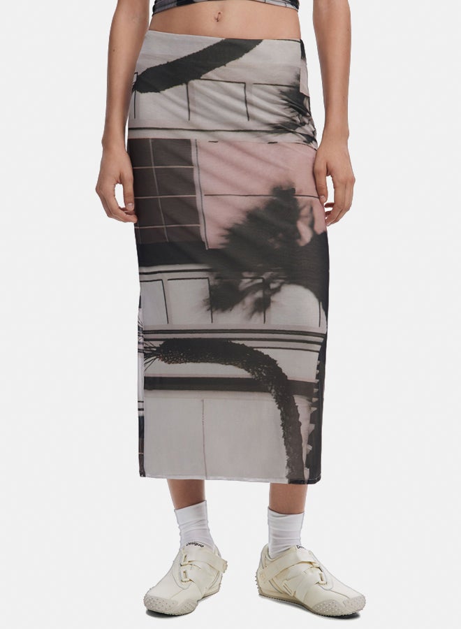 DESIGUAL Straight tulle skirt  - Image 2