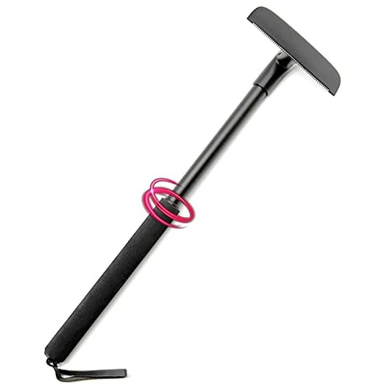 Back Hair Shaver with Extra-Wide 5-Inch Head Adjustable Long Handle Razor - Lightweight Aluminum Body Hair Remover for Men for Shower Grooming - Image 1