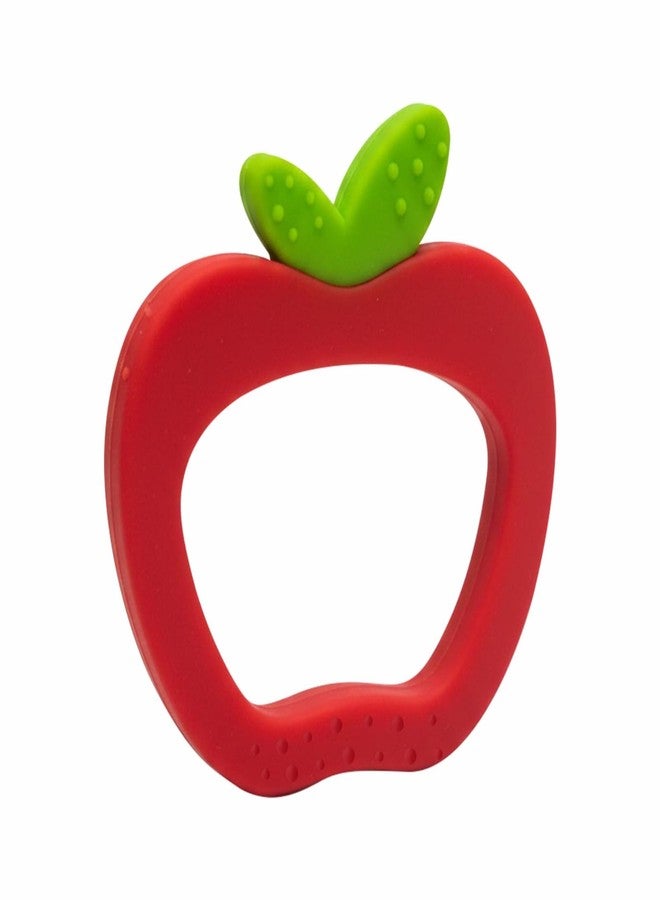 SYCAMORE EAST Silicone Apple Shape Baby Teether | BPA Free Soft Silicone Teething Toy for Babies | Safe Chewable Fruit Design Teether for Infants & Toddlers - Image 1