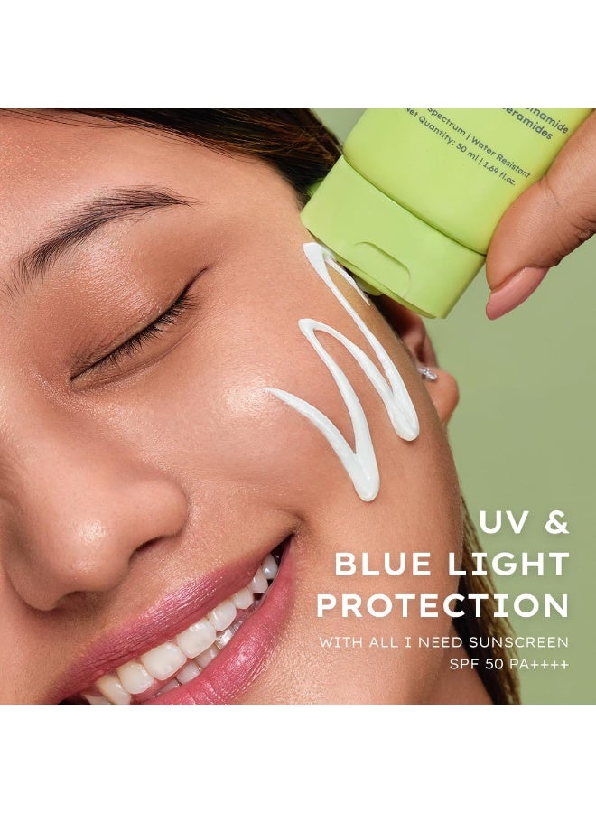 هايفن مجموعة هدايا هايفن ديلي جلو إسينشالز للنساء والرجال مع روتين كامل للعناية بالبشرة | هدية مثالية لعيد هولي، يوم المرأة، ذكرى الزواج، وأعياد الميلاد، تتضمن سيروم للوجه، واقي شمس مرطب، ومرطب شفاه لإشراقة يومية. واقي شفاه أول آي نيد بعامل حماية من الشمس 30 (10 غرام) + سيروم جولدن آور جلو (30 مل) + واقي شمس أول آي نيد بعامل حماية من الشمس 50 PA++++ (50 مل) - Image 4