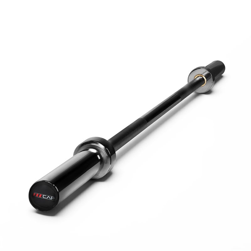 CAP Barbell باربل كاب 2" أولمبي صلب 6 قدم، محامل برونزية، أسود - Image 1