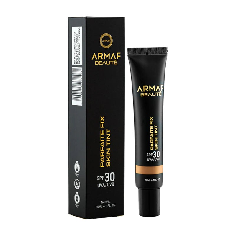 Armaf Beaute Parfaite Fix Skin Tint SPF 30 30ml, UVA/UVB Protection, Sand Colour, Semi Matte Finish, Tinted Moisturizer, Natural Coverage, Lightweight & Breathable Formula, All Skin Types - Image 2