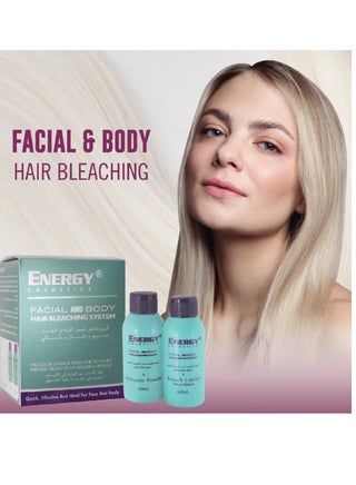 Energy Cosmetics Facial & Body Hair Bleaching System, Effective Skin-Friendly Formula, 40ml Activator + 60ml Bleach Lotion - view 3