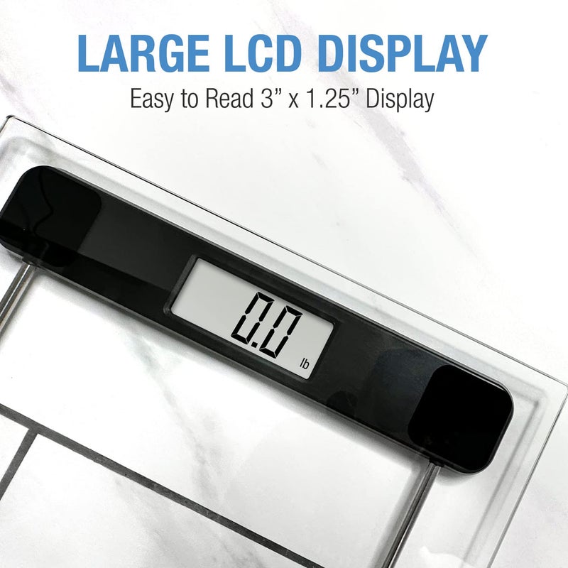 DMI Tempered Glass Digital Bathroom Scale with Large LCD Screen Autoon Activation 440 LBS Weight Capacity Clinically Accurate - Image 2