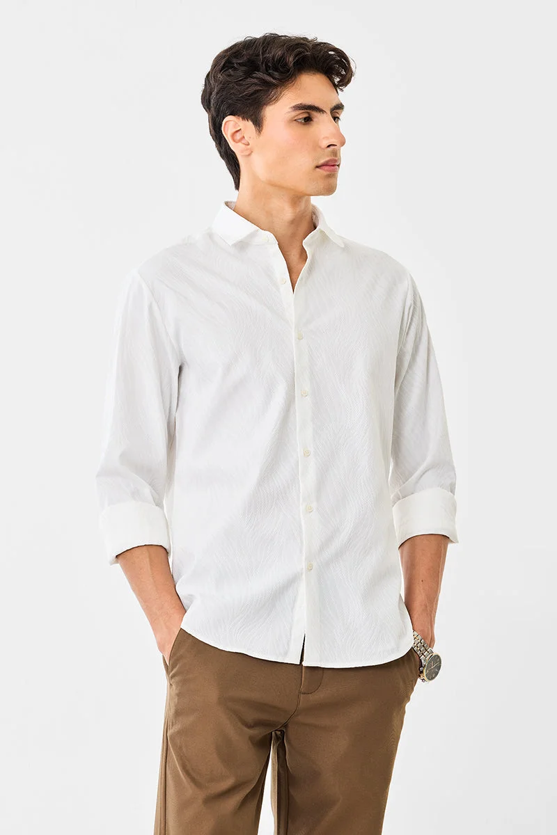 SNITCH Jacquard Slim Fit Shirt