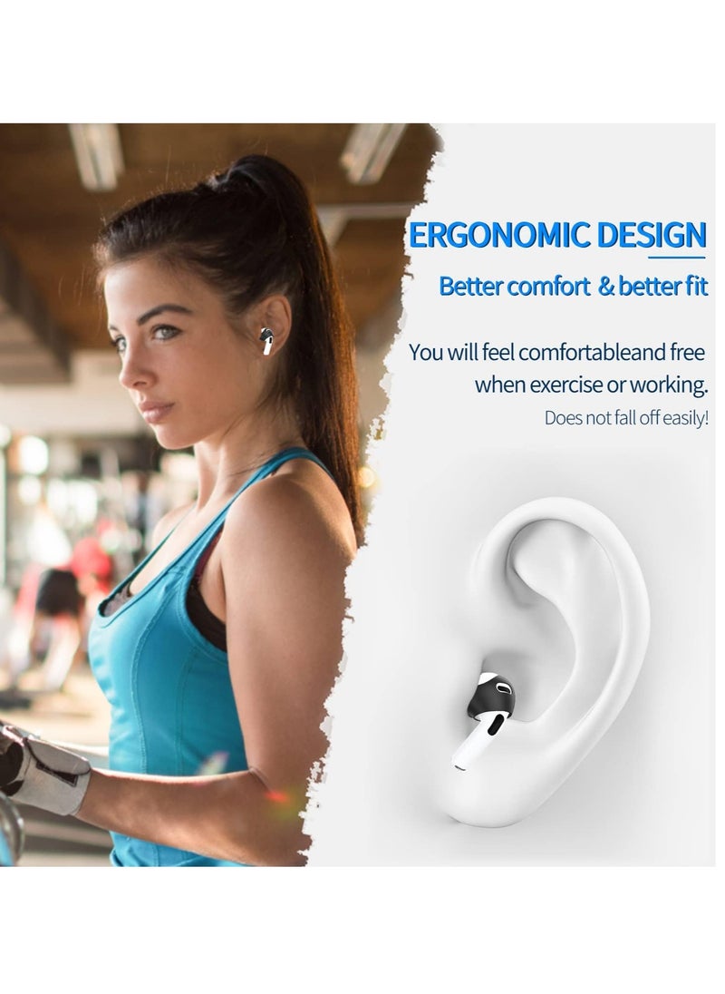 Mmmon 5 Pairs for AirPods 3 Ear Tips Covers,Fit in The Charging Case,Anti-Slip/Dust/Shock Silicone Ear Covers Accessories Compatible with AirPods 3rd Generation (2021)  - Image 3