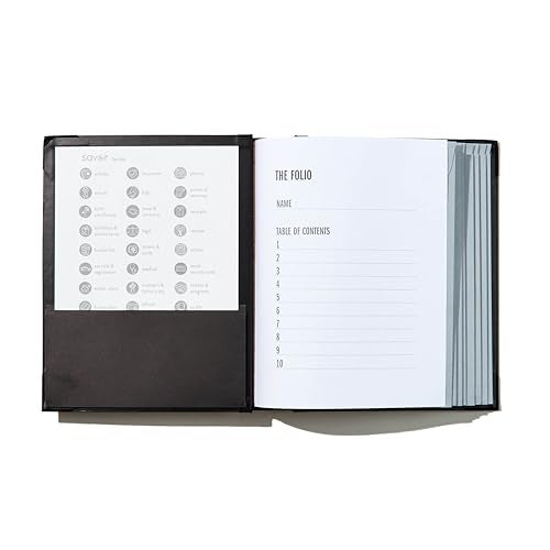 Savor | 2025 Edition The Folio™ Document Organizer | Custom Dyed Cloth-Bound Expanding File for Important Papers, Passports, Birth Certificates & More | Ideal for Home Organization & Graduation Gift - Image 4