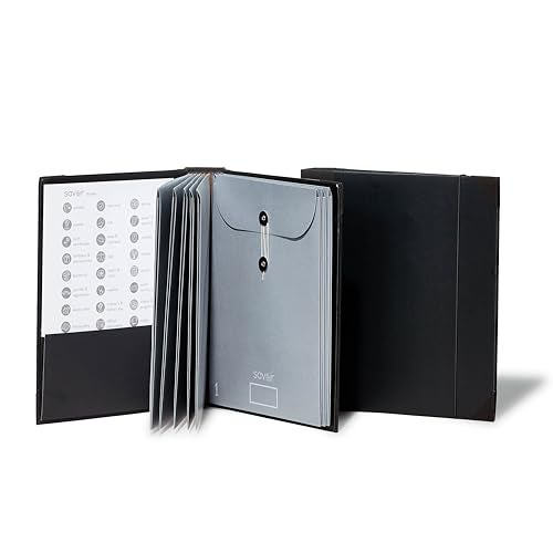 Savor | 2025 Edition The Folio™ Document Organizer | Custom Dyed Cloth-Bound Expanding File for Important Papers, Passports, Birth Certificates & More | Ideal for Home Organization & Graduation Gift - Image 1