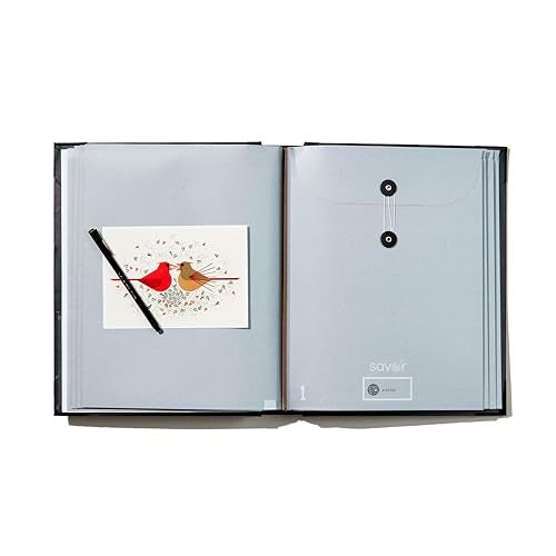 Savor | 2025 Edition The Folio™ Document Organizer | Custom Dyed Cloth-Bound Expanding File for Important Papers, Passports, Birth Certificates & More | Ideal for Home Organization & Graduation Gift - Image 2