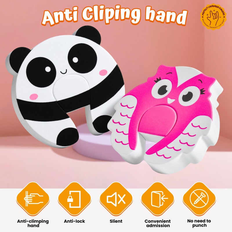 HNYYZL Enlarged Door Finger Pinch Guard, Cartoon Soft Foam Cushion Door Safety for Kids,Door Stopper, Door Slam Stopper,Prevent Finger Pinch Injuries,Child or Pet from Getting Locked in Room - Image 3