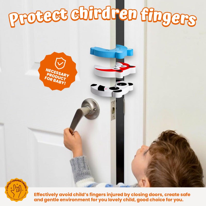 HNYYZL Enlarged Door Finger Pinch Guard, Cartoon Soft Foam Cushion Door Safety for Kids,Door Stopper, Door Slam Stopper,Prevent Finger Pinch Injuries,Child or Pet from Getting Locked in Room - Image 4