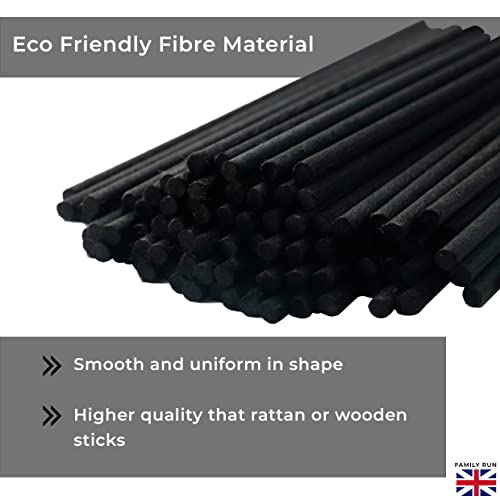 Ziffs Home® 120pcs Black Fibre Reed Diffuser Sticks - 20cm/7.87in x 4mm/0.16in - Thick Reeds Sticks - Fibre Reeds for Diffusers - Image 4
