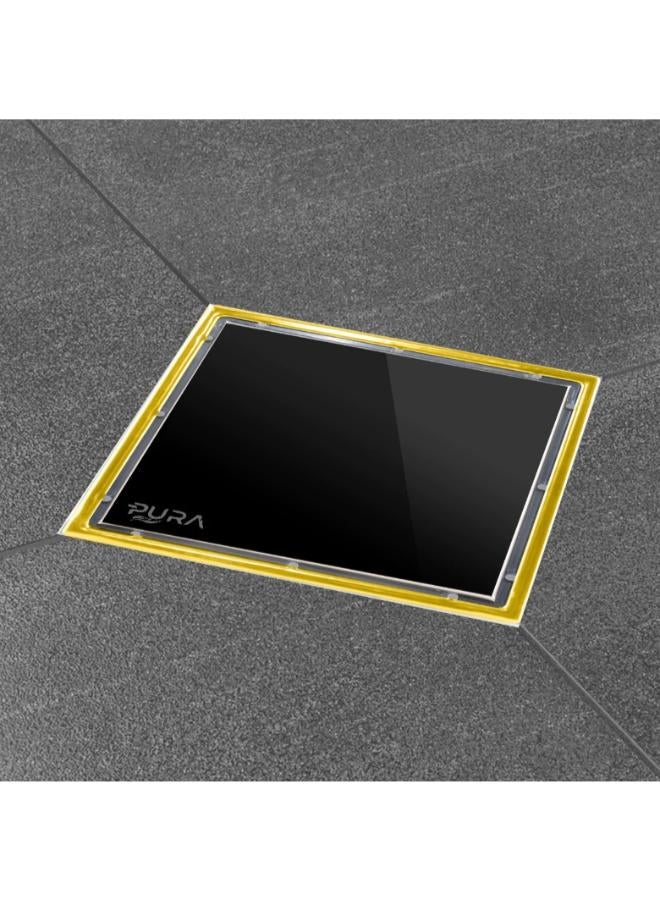 Pura Glass screen, silver frame, FD-GB, black, 15 x 15 cm, PURA