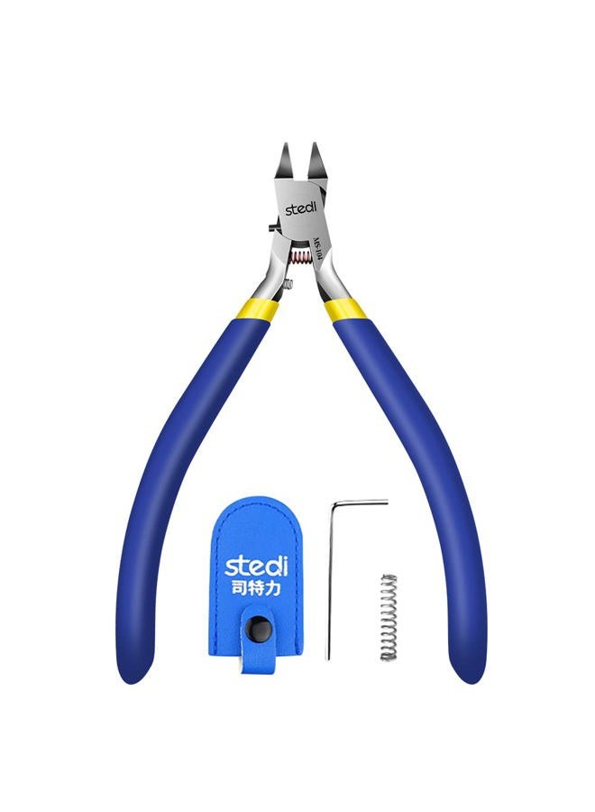 Stedi 4.7-inch Model Nipper, with Ultra-Thin Single-Edge and Blade Case Plastic Model Tools for Gundam Repairing Plastic Model and Fixing，Blue - Image 1