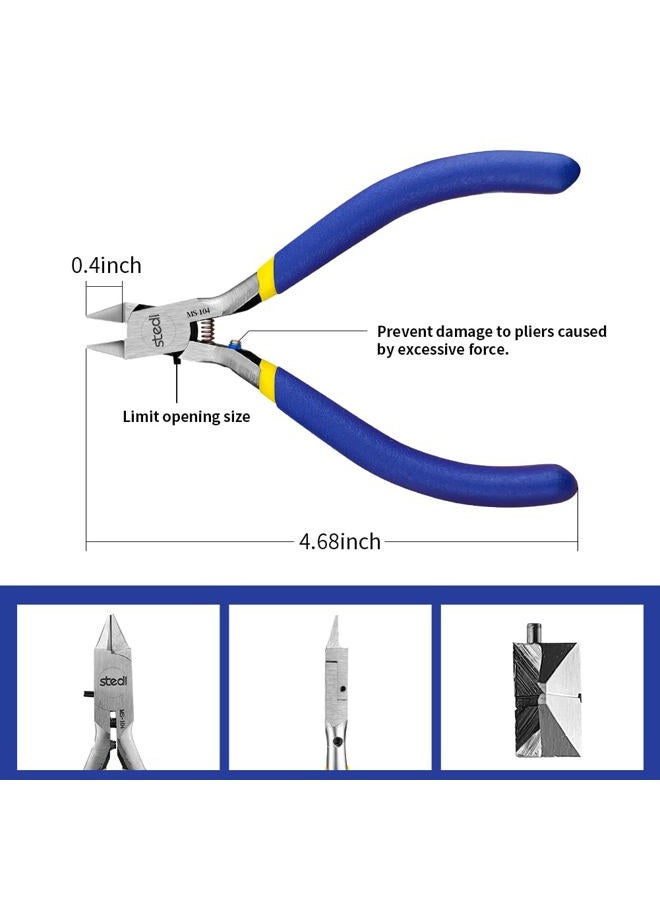 Stedi 4.7-inch Model Nipper, with Ultra-Thin Single-Edge and Blade Case Plastic Model Tools for Gundam Repairing Plastic Model and Fixing，Blue - Image 5