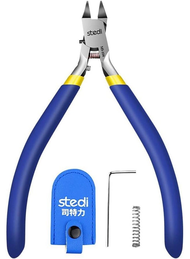 Stedi 4.7-inch Model Nipper, with Ultra-Thin Single-Edge and Blade Case Plastic Model Tools for Gundam Repairing Plastic Model and Fixing，Blue - Image 4