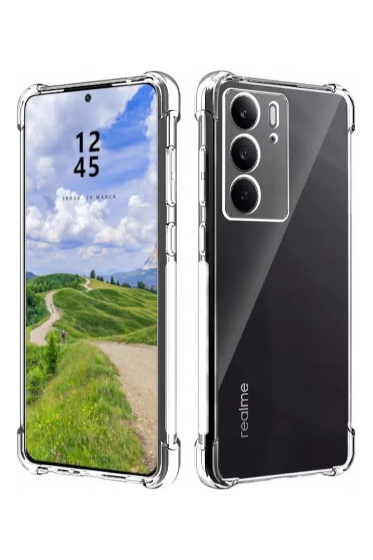 For Oppo Realme C75 4G King Kong Transparent Shockproof Ultra-Thin Protective 4 Corners Case - Clear
