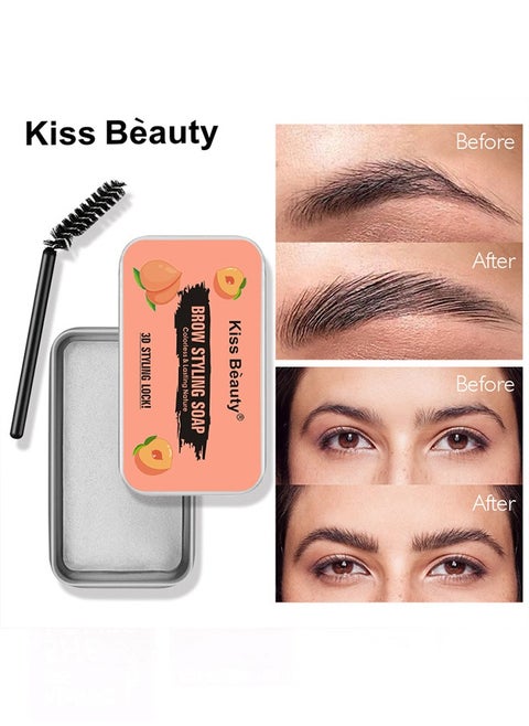 Brow Styling Soap - Colorless & Lasting Nature,3D Styling Lock! Colorless Transparent Refreshing Eyebrow Wax