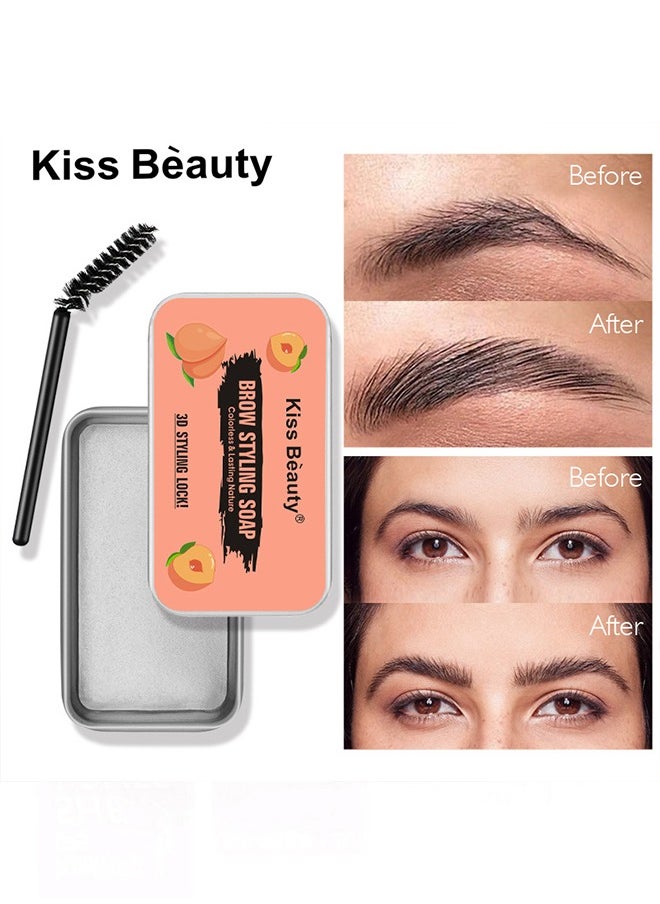 Kiss Beauty Brow Styling Soap - Colorless & Lasting Nature,3D Styling Lock! Colorless Transparent Refreshing Eyebrow Wax  - Image 1