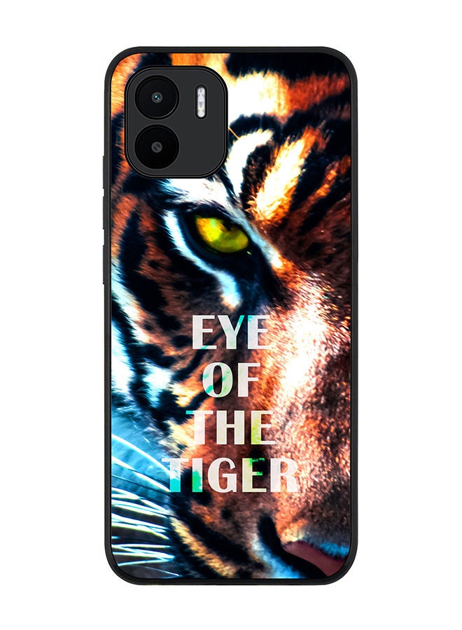 Stylizedd Rugged Black edge case for Xiaomi Redmi A2 / Xiaomi Redmi A1 Slim fit Soft Case Flexible Rubber Edges Anti Drop TPU Gel Thin Cover - Eye Of The Tiger - Image 1