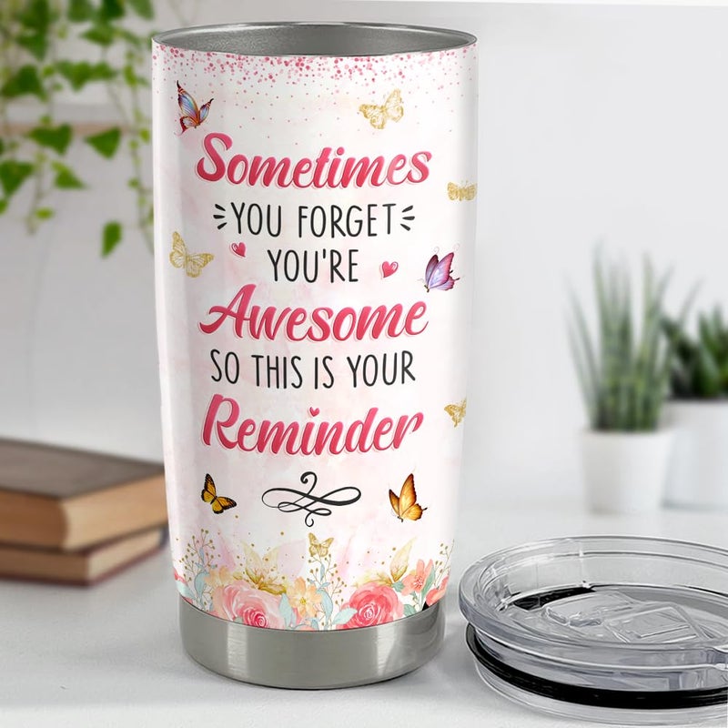 SANDJEST Inspirational Gifts for Women Tumbler 20oz Christian Gift Stainless Steel Insulated Coffee Travel Cup Mug Motivational Gift for Women Birthday Christmas - Image 3