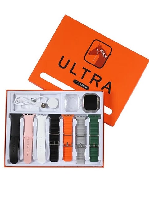 7 in 1 Bluetooth Full Touch Call multifunction Smartwatch With Replaceable Strap