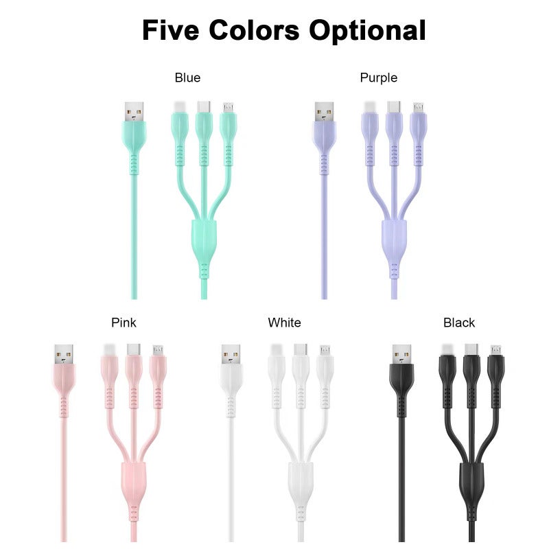 Fast Charging Cable: Type C Port, 2A Fast & Simultaneous Charging Data Transfer, Pure Copper Wire Stable Transmission, Soft Pink Silicone Waterproof Temperature Resistant, Portable Lightweight Design - Image 3