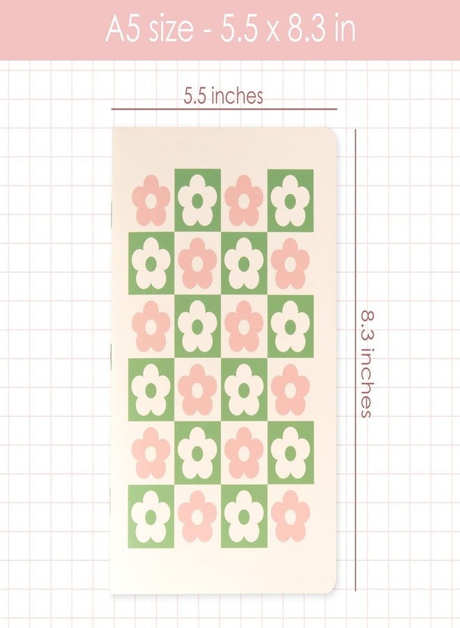 THiNKABLE Pastel Aesthetic Notebooks Set, Cute Journal Set 8 pack, A5 5.5 x 8.3 in 60 Pages, Simple Cover Notebook, Minimalist Journal for Women Lined Paper, Soft Cover Journals - Image 2