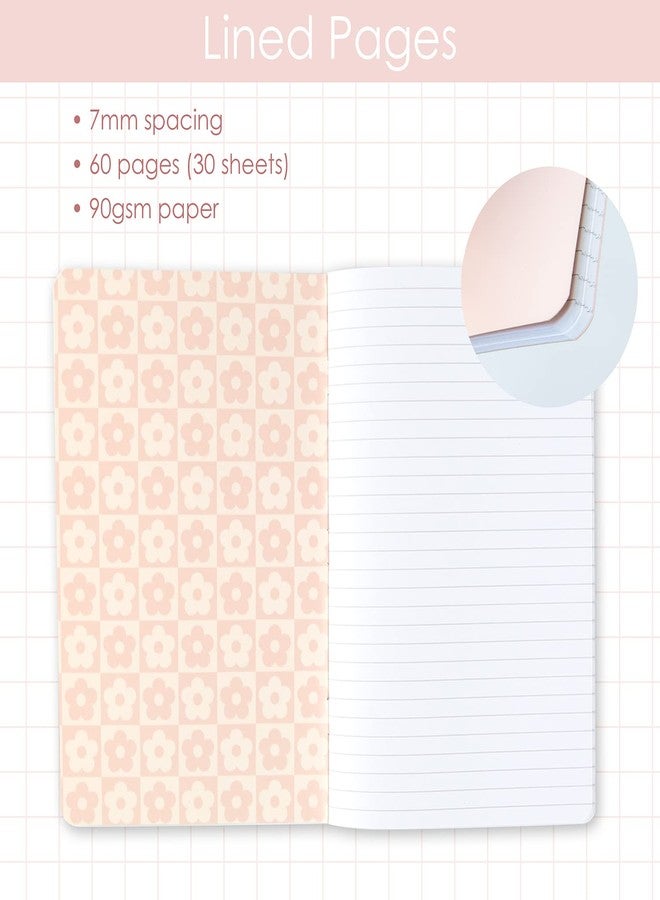 THiNKABLE Pastel Aesthetic Notebooks Set, Cute Journal Set 8 pack, A5 5.5 x 8.3 in 60 Pages, Simple Cover Notebook, Minimalist Journal for Women Lined Paper, Soft Cover Journals - Image 3