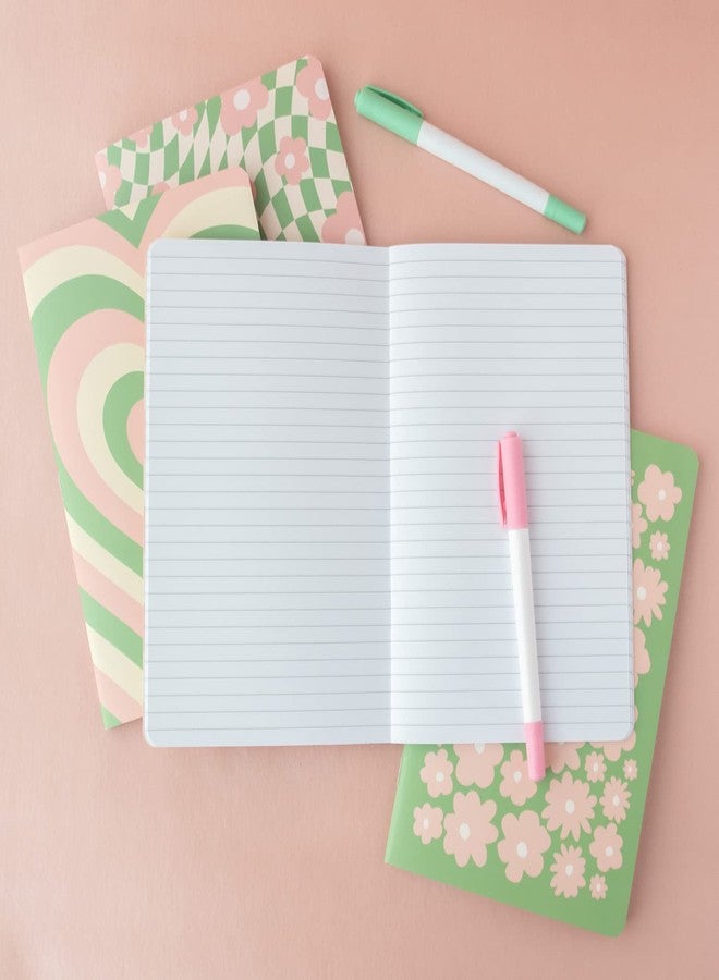 THiNKABLE Pastel Aesthetic Notebooks Set, Cute Journal Set 8 pack, A5 5.5 x 8.3 in 60 Pages, Simple Cover Notebook, Minimalist Journal for Women Lined Paper, Soft Cover Journals - Image 4