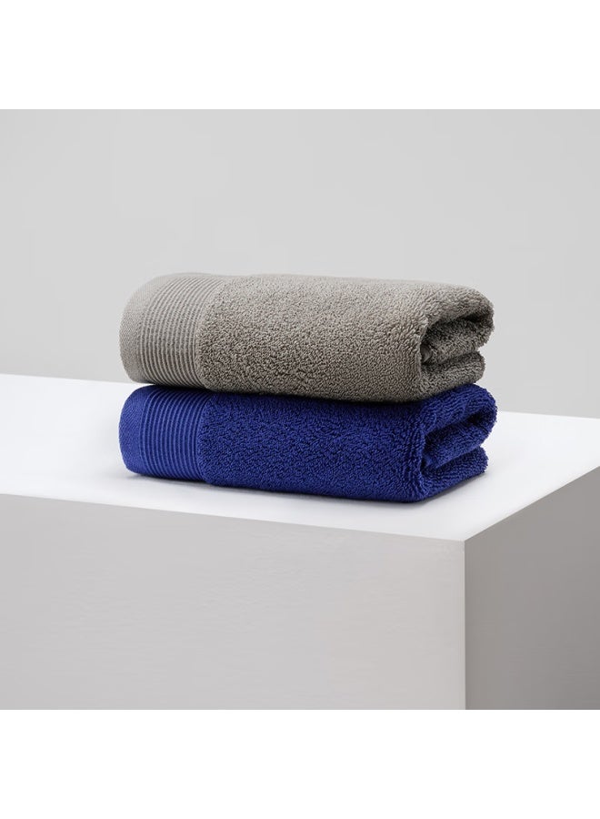 JD.com Jd Jingzao 138G Thickened Mulandi Towel Avati Long-Staple Cotton 7A Antibacterial Pure Cotton Face Towel 2 Pieces Twilight Blue + Sky Grey - Image 3