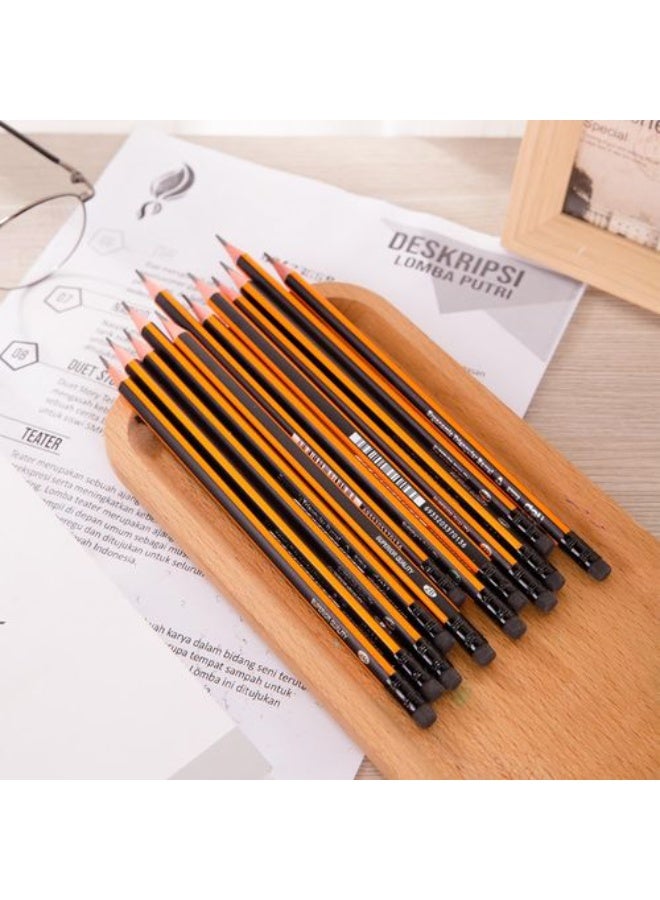 Deli Pack of 12 Graphite Pencil - 2B With Eraser E37013 - Image 2