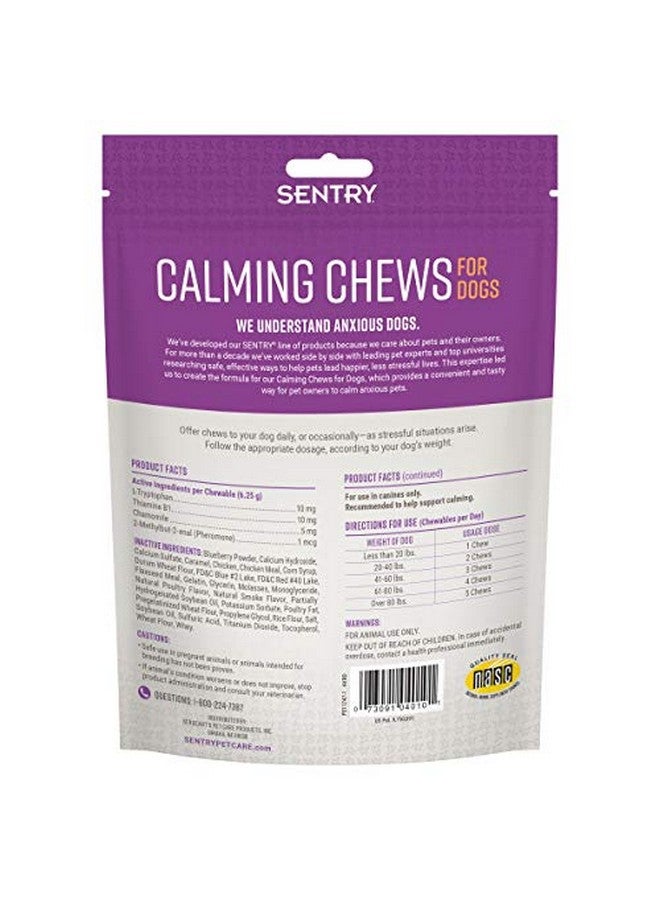 Sentry Calming Chews For Dogs, Calming Aid Helps To Manage Stress & Anxiety, With Pheromones That May Help Curb Destructive Behavior & Separation Anxiety, Calming Health Supplement For Dogs, 60 Count - Image 2